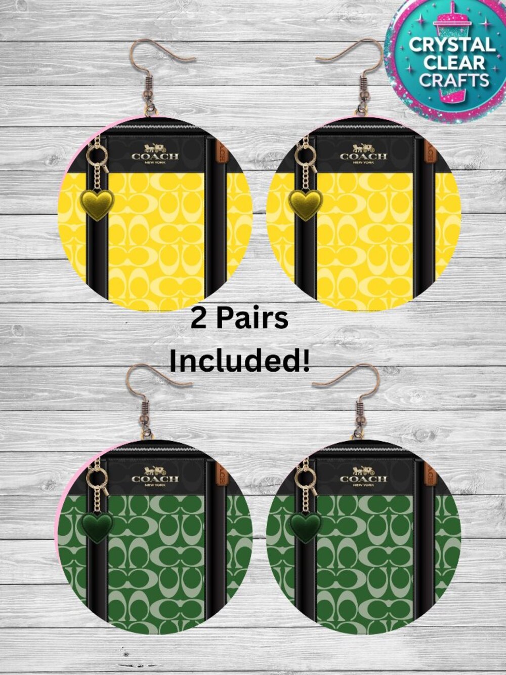 Two Pairs Of Coach Earrings Custom